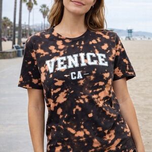 Hollister Black and Orange Venice CA Tee